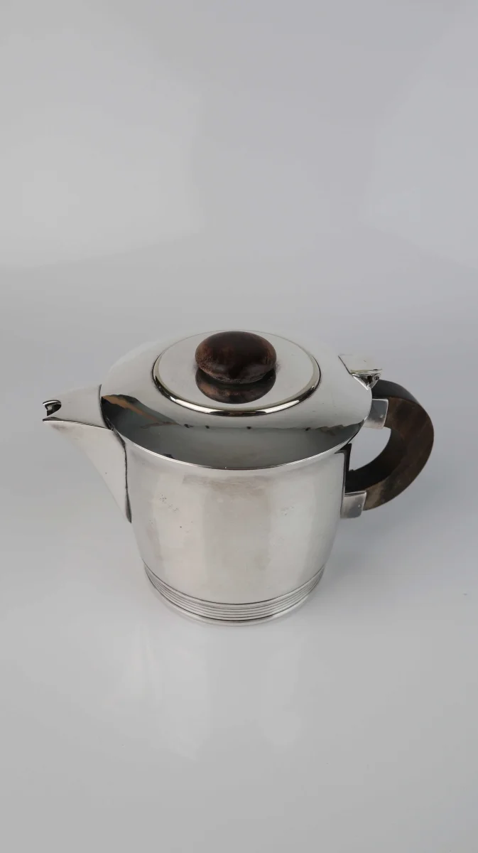 Ercuis Art Déco Kanne versilbert Silberkanne Teekanne französisch 1930 – Bild 2