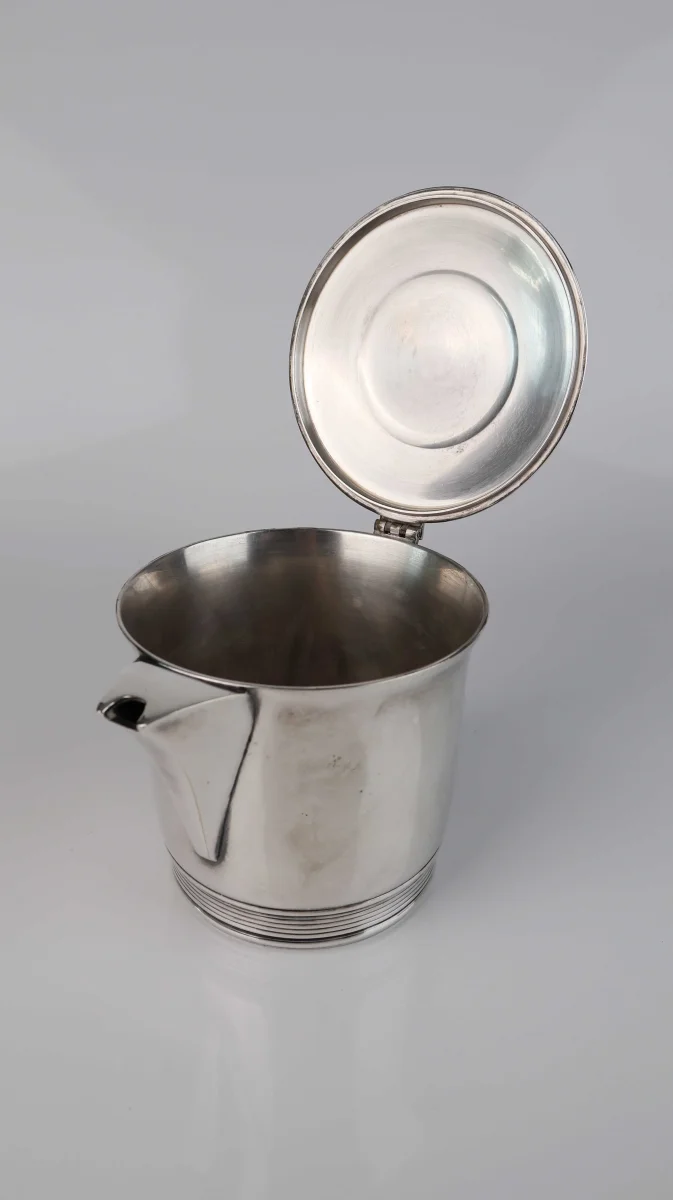 Ercuis Art Déco Kanne versilbert Silberkanne Teekanne französisch 1930 – Bild 8